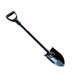 Black shovel on a white background