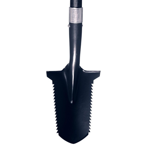 Black spade on a white background