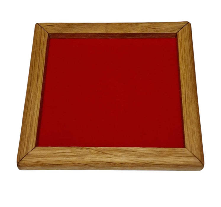 Felt Backed Oak Finds Display - Red