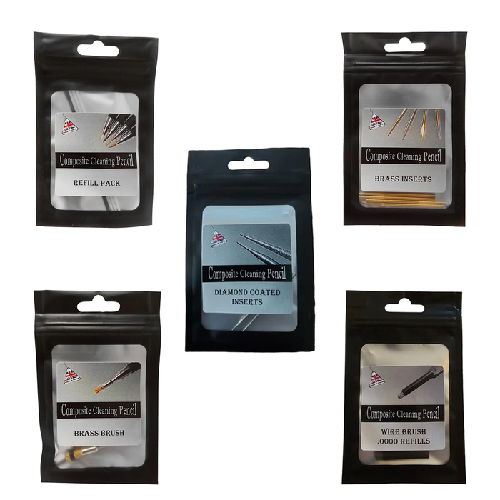 Packaging of Composite Cleaning Pencil refill packs on a white background