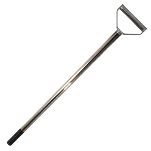 metal pole with a 'D' handle on a white background