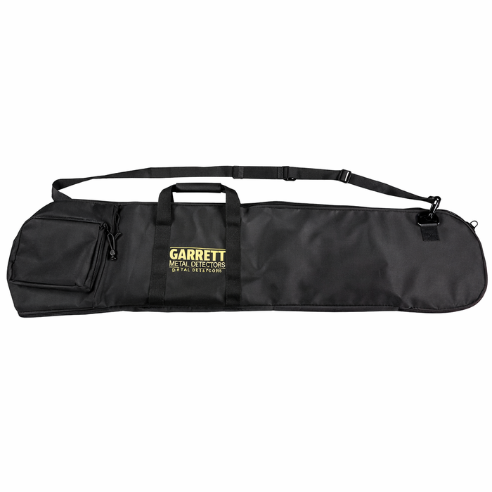 Black carrying bag with Garrett logo on a white background