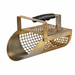 Metallic sand scoop with handle on a white background
