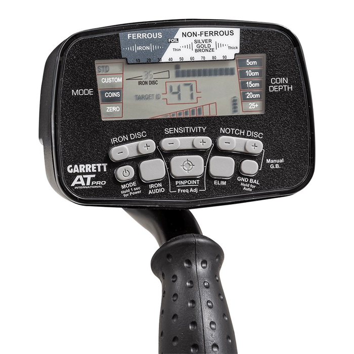 Garrett AT Pro metal detector on a white background