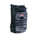Black and gray backpack with Minelab logo on a white background