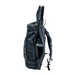 Black tactical backpack on a white background
