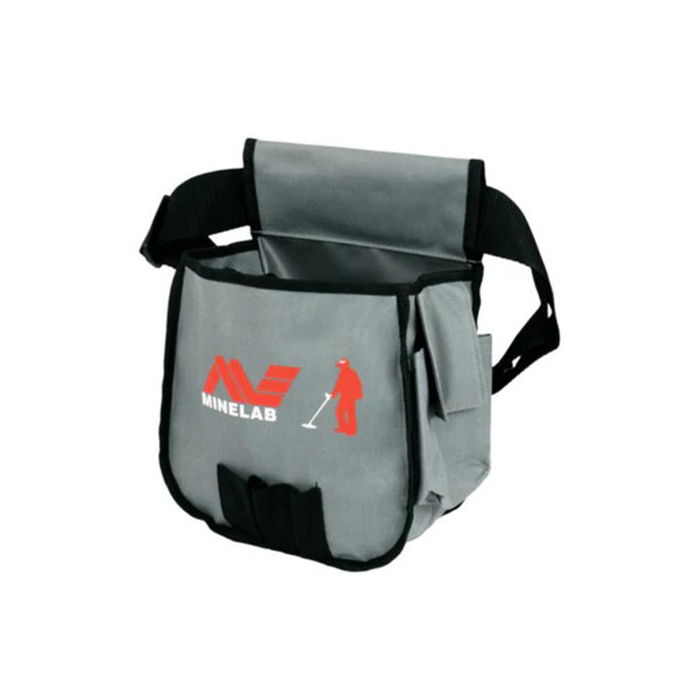 Gray bag with Minelab logo on a white background