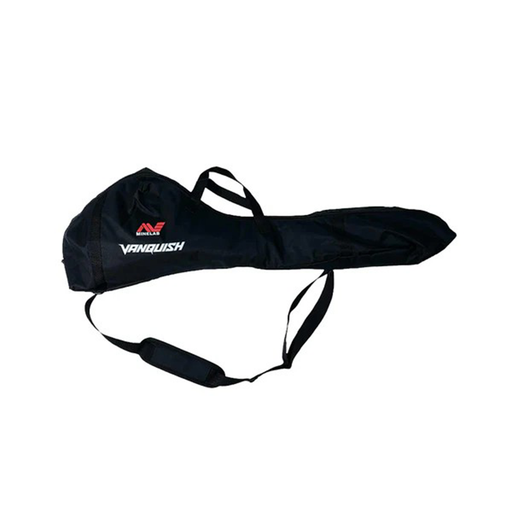 Black protective gear bag with 'Vanquish' branding on a white background