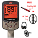 metal detector with pinpointer, coils and headphones on a white background