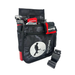 Black and red tool belt with 'searcher' branding on a white background