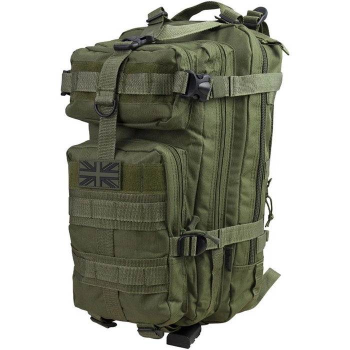 Stealth olive 25ltr Backpack on a white background
