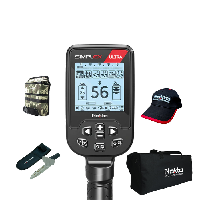 Nokta Simplex Ultra + Free Premium Digger, Finds Pouch, Carry bag & Cap