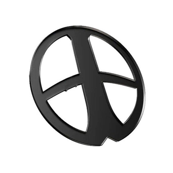 black metal detecting coil cover for XP Metal Detectors on white background