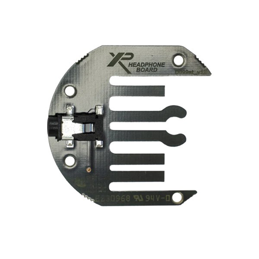 Black clip jack adapter with metallic teeth on a white background