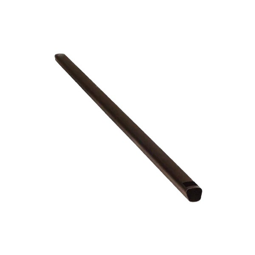 Black plastic rod on a white background