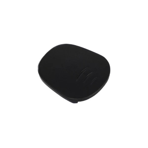 Black oval object on a white background