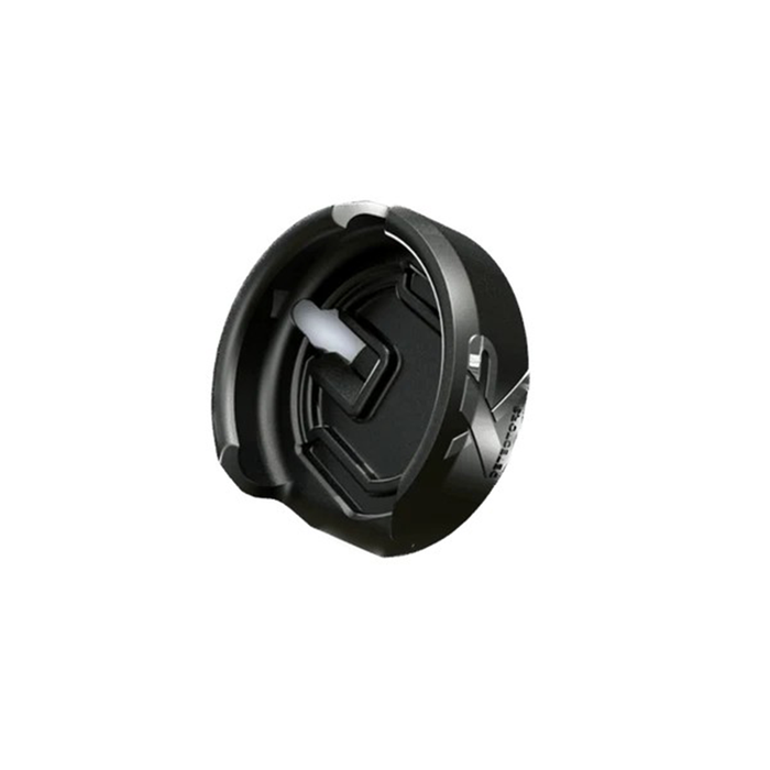 Black stem support for XP Metal Detectors on a white background